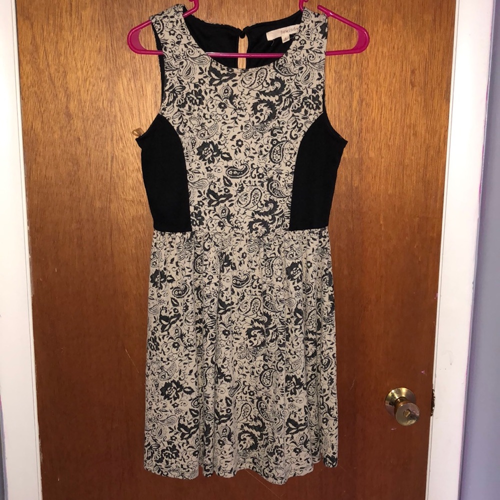 Black and cream dress